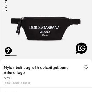 Dolce and Gabanna Fanny pack